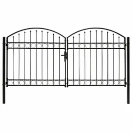 brama-ogrodzeniowa-podwojna-zaokraglona-stal-300x125-cm