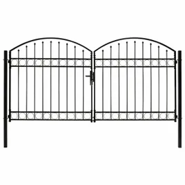 brama-ogrodzeniowa-podwojna-zaokraglona-stal-300x150-cm