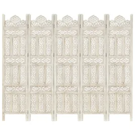 parawan-5-panelowy-rzezbiony-bialy-200x165-cm-drewno-mango