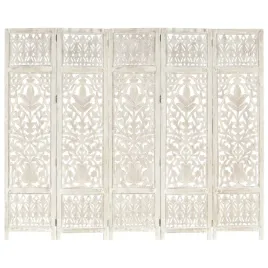 parawan-5-panelowy-rzezbiony-bialy-200x165-cm-drewno-mango