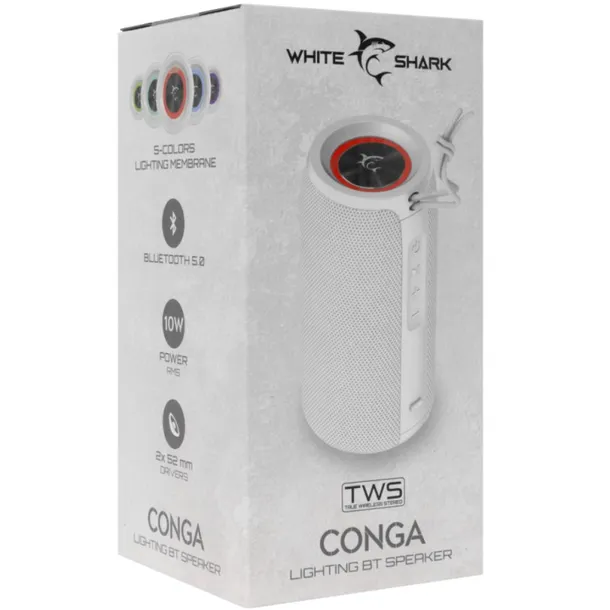 whiteshark-glosnik-bluetooth-conga-bialy-stan-nowy-rodzaj-zestawu-2-0