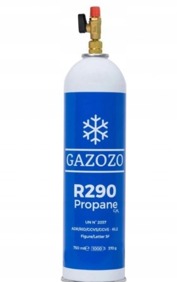 Propan Kältemittel 370 G Kältemittel R290 Propan 750 Ml / 370 G + Ventilöffner - Für Kühlgeräte & Klimaanlagen Einwegdose Kältemittel
