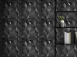 panele-scienne-czarne-kasetony-wzor-3d-mars-1m2-stan-nowy