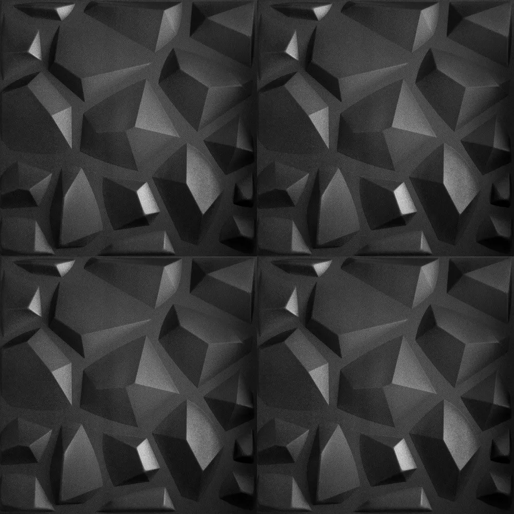panele-scienne-czarne-kasetony-wzor-3d-mars-1m2
