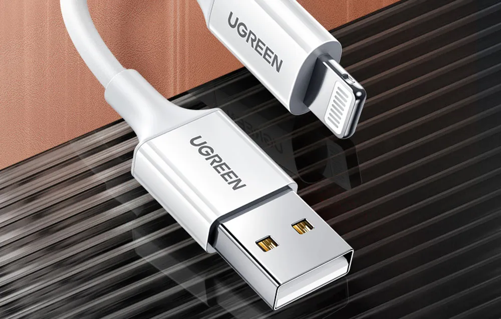 kabel-lightning-do-usb-ugreen-2-4a-us155-0-5m-bialy