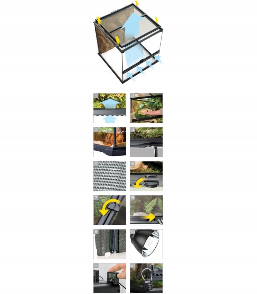 Exo Terra TERRARIUM Szklane 60x45x30cm + Tło ERLI.pl