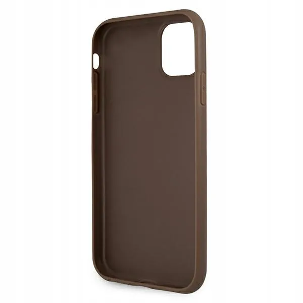 guess-case-etui-do-iphone-11-brazowe-material-tworzywo-sztuczne