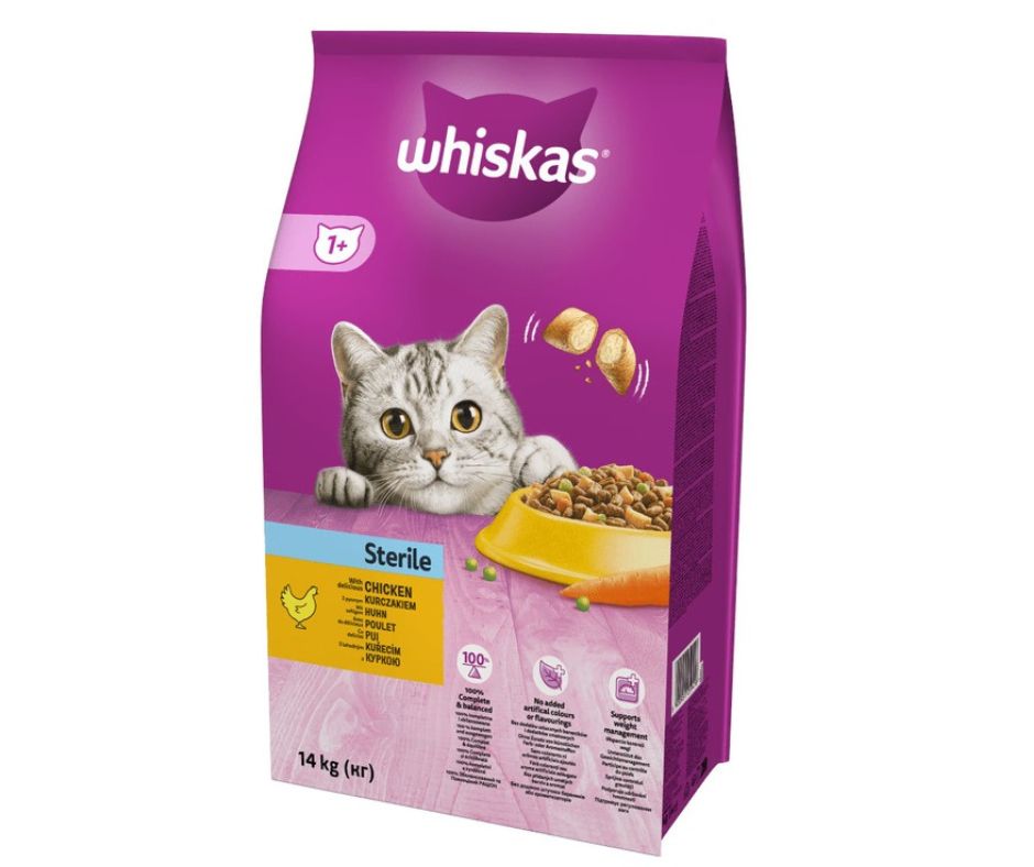 Whiskas Sterile z kurczakiem 14kg ERLI.pl