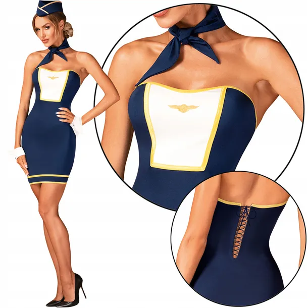 obsessive-kostium-stewardess-uniform-m-l-gratis-wzor-dominujacy-bez-wzoru
