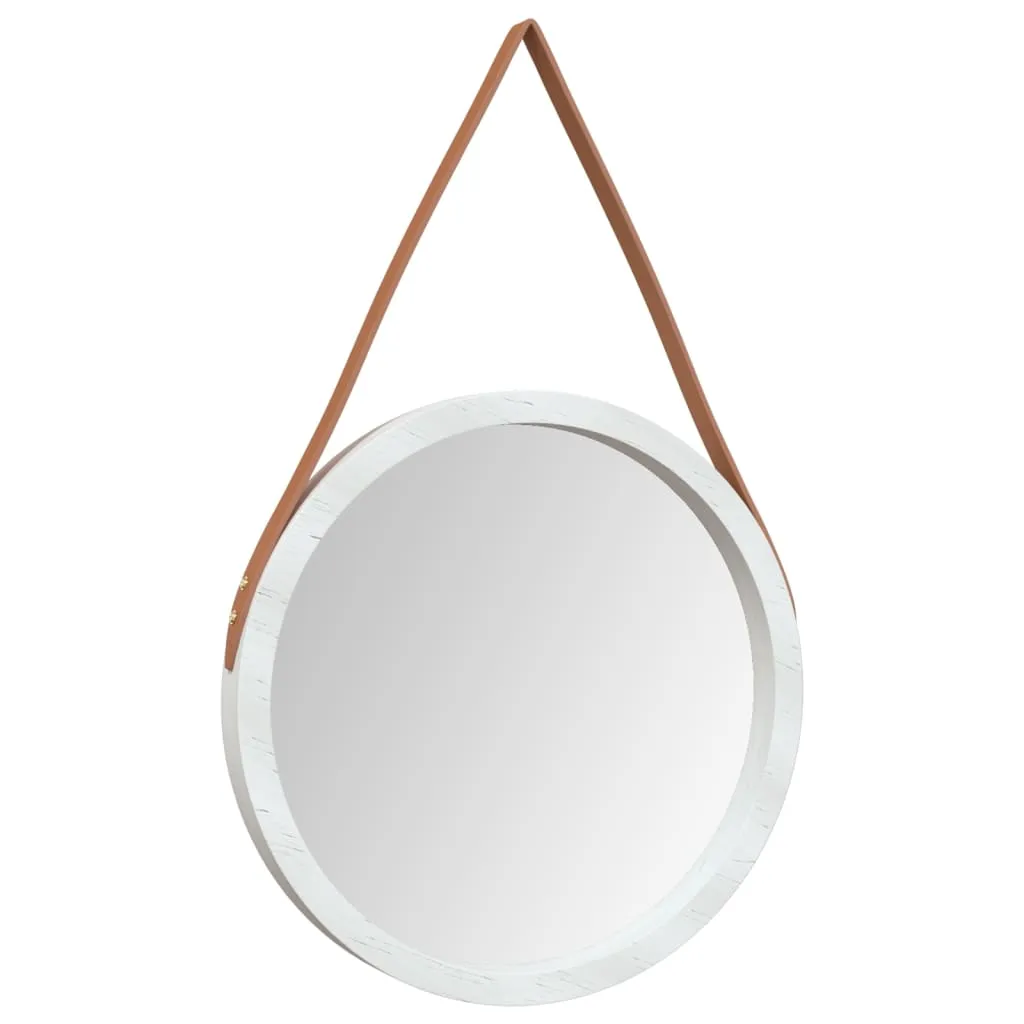 lustro-scienne-na-pasku-biale-o45-cm-stan-nowy