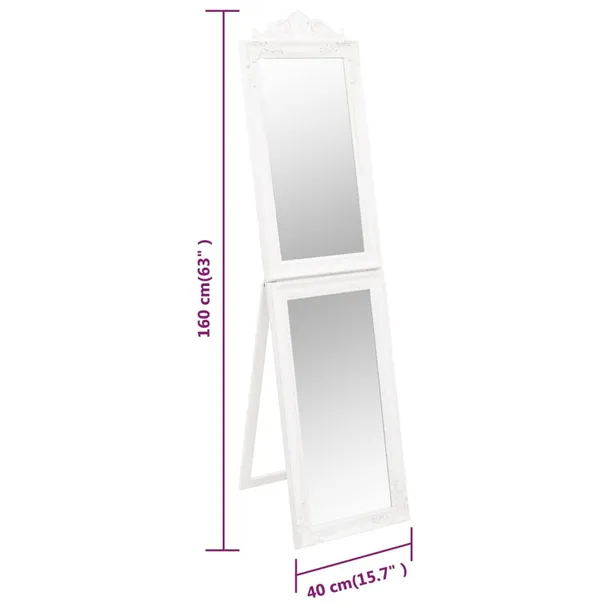 lustro-wolnostojace-biale-40x160-cm-wykonanie-gotowe-stan-nowy