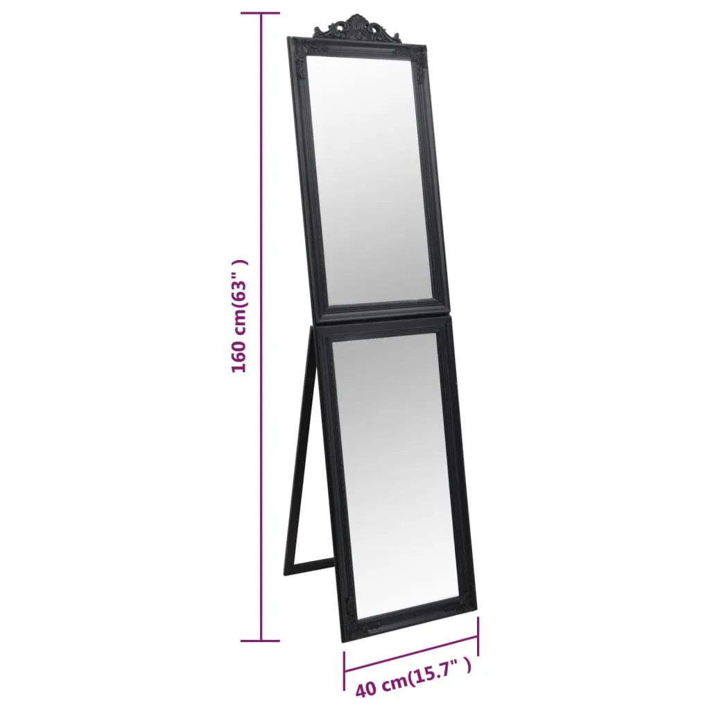 lustro-wolnostojace-czarne-40x160-cm-stan-nowy