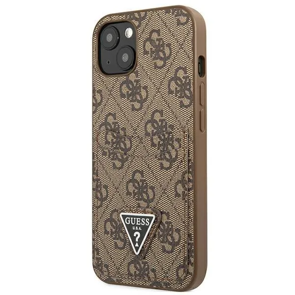 iphone-13-mini-54-brazowy-brown-hardcase-4g-triangle-logo-cardslot-stan-nowy