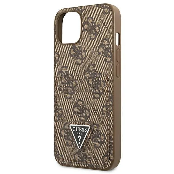 iphone-13-mini-54-brazowy-brown-hardcase-4g-triangle-logo-cardslot-stan-nowy