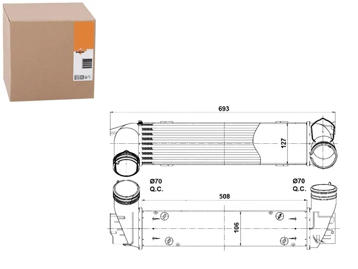 intercooler-bmw-e90-30d-x1-20d-nrf
