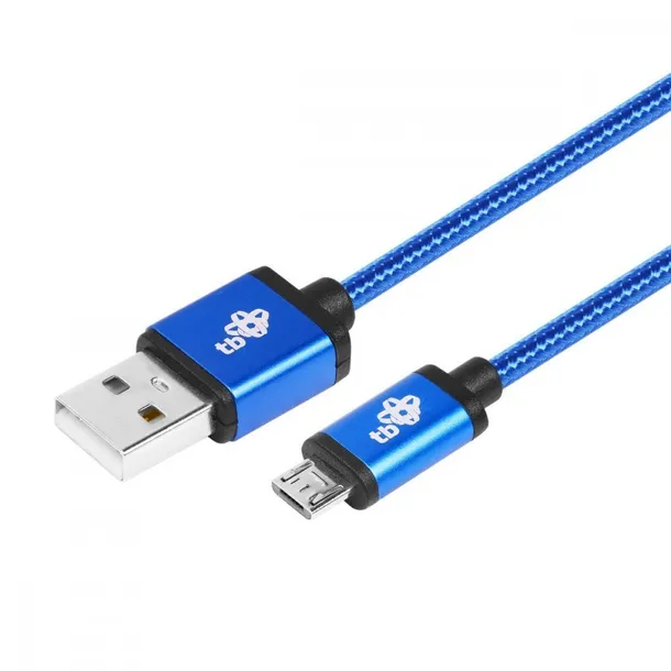 kabel-usb-micro-usb-1-5-m-niebieski-sznurek-stan-nowy
