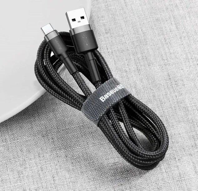 baseus-cable-usb-do-usb-c-cafule-3a-0-5m-szary-stan-nowy