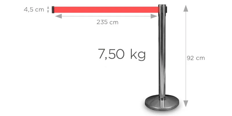 slupek-premium-chrome-czerwona-tasma-stan-nowy