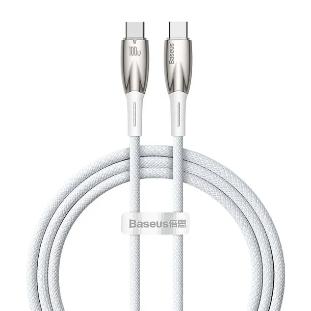 kabel-usb-c-do-usb-c-baseus-glimmer-100w-1m-bialy