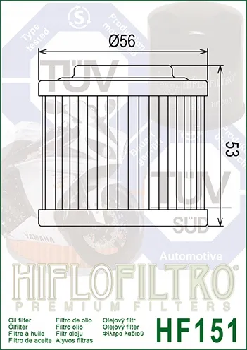 filtr-oleju-hiflo-hf151-numer-katalogowy-czesci-hf151