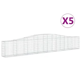 kosze-gabionowe-5-szt-400x30x60-80-cm-galwanizowane-zelazo