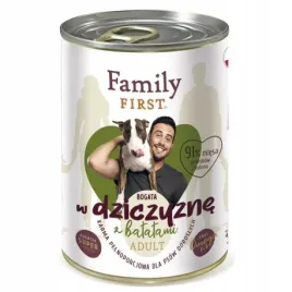 family-first-mokra-karma-dla-psa-bez-zboz-dziczyzna-z-batem-400g