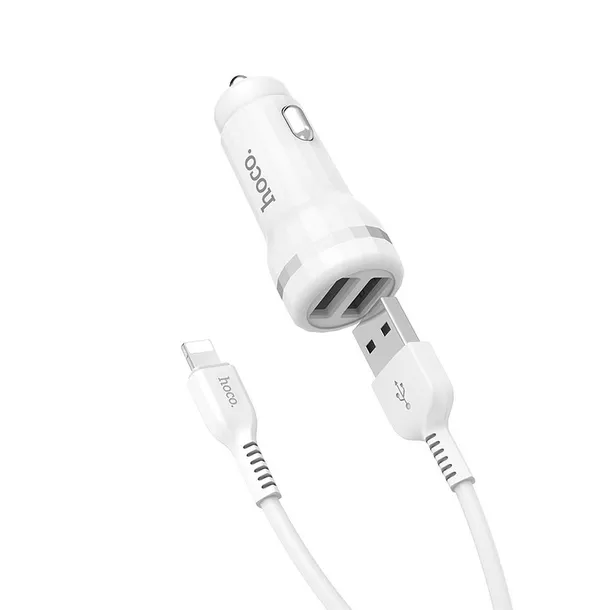 hoco-ladowarka-samochodowa-staunch-2-x-usb-24a-kabel-do-iphone-waga-z-opakowaniem-0-3-kg