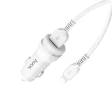 hoco-ladowarka-samochodowa-staunch-2-x-usb-24a-kabel-do-iphone-waga-z-opakowaniem-0-3-kg-stan-nowy