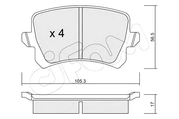 klocki-hamulcowe-vw-passat-05-tyl-cifam-stan-nowy
