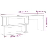 biurko-narozne-brazowy-dab-200x50x76-cm-stan-nowy