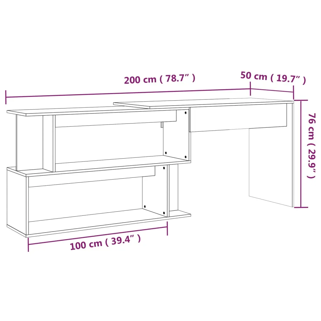 biurko-narozne-brazowy-dab-200x50x76-cm-stan-nowy