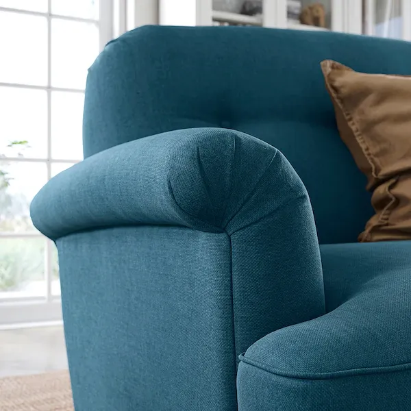 IKEA ESSEBODA Sofa dwuosobowa, Tallmyra niebieski/brązowy 