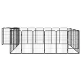 kojec-dla-psa-30-paneli-czarny-50x100-cm-stal-stan-nowy