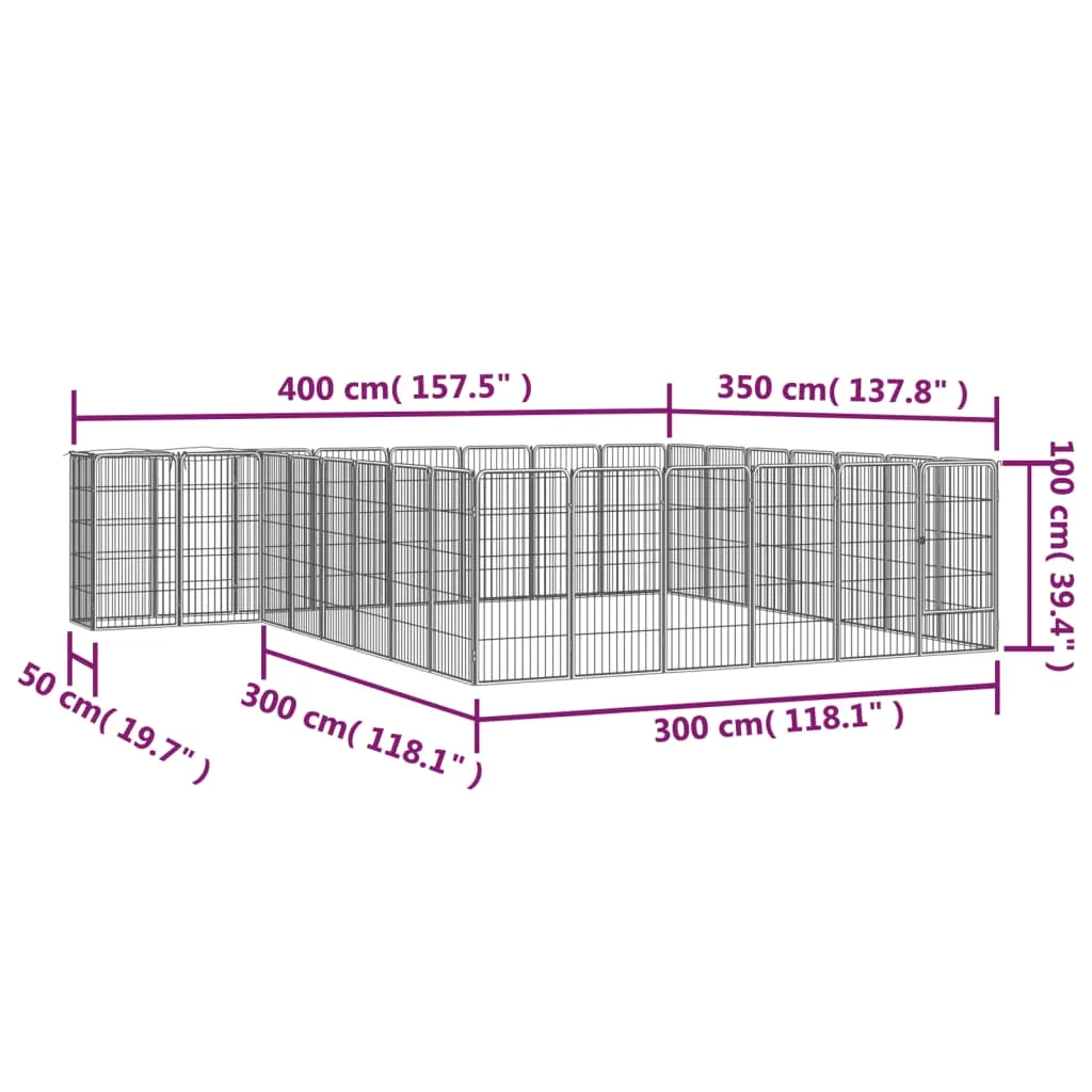 kojec-dla-psa-30-paneli-czarny-50x100-cm-stal