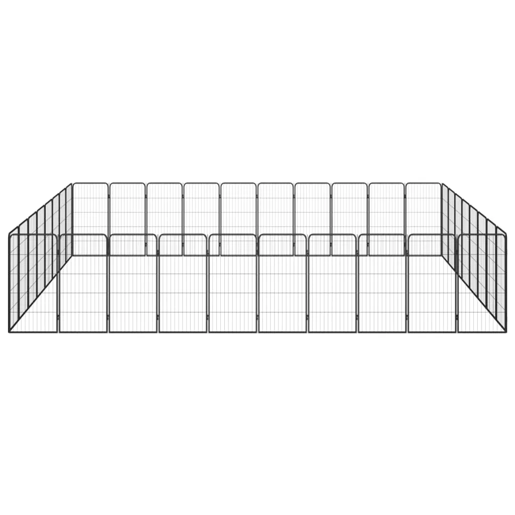 kojec-dla-psa-36-paneli-czarny-50x100-cm-stal
