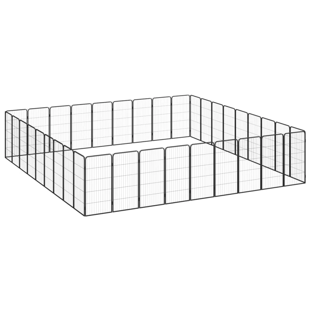 kojec-dla-psa-36-paneli-czarny-50x100-cm-stal-stan-nowy