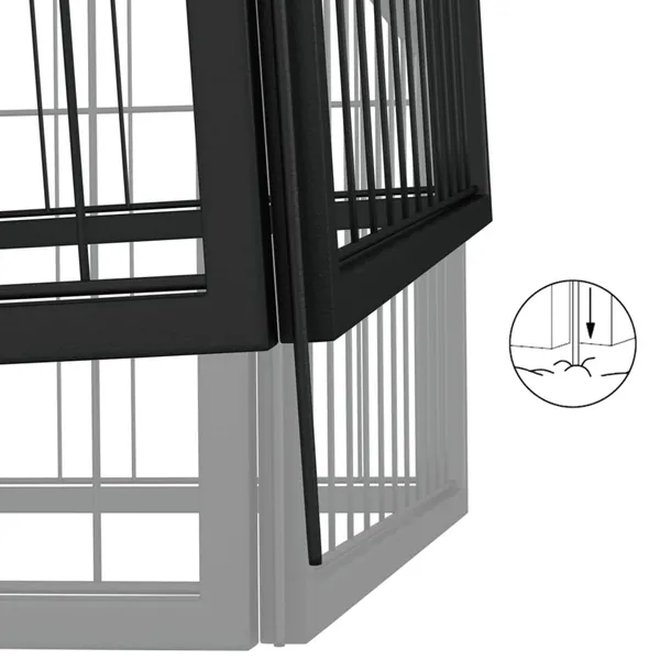 kojec-dla-psa-36-paneli-czarny-50x100-cm-stal-wysokosc-100-cm