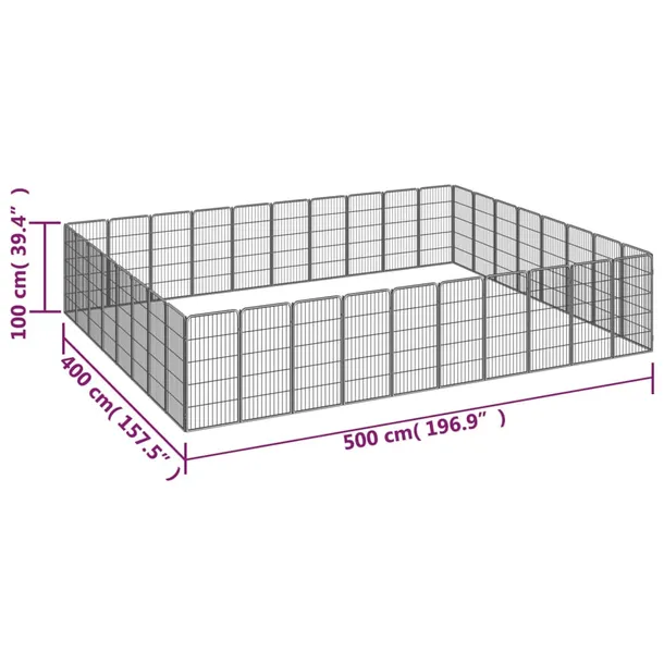 kojec-dla-psa-36-paneli-czarny-50x100-cm-stal-marka-vidaxl