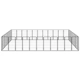 kojec-dla-psa-40-paneli-czarny-50x100-cm-stal-stan-nowy