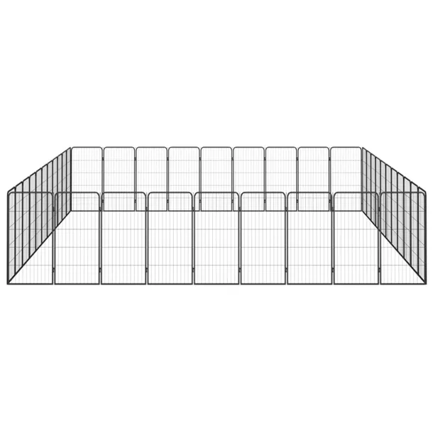 kojec-dla-psa-40-paneli-czarny-50x100-cm-stal-dlugosc-550-cm