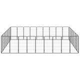 kojec-dla-psa-32-paneli-czarny-50x100-cm-stal-stan-nowy