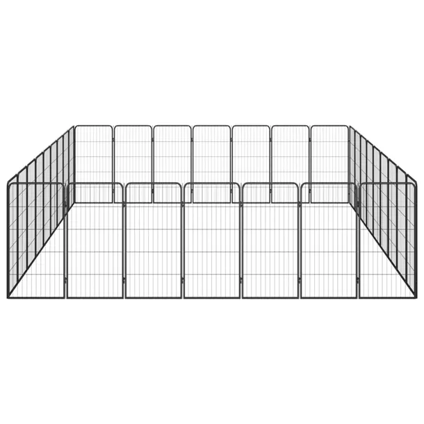 kojec-dla-psa-32-paneli-czarny-50x100-cm-stal-dlugosc-450-cm