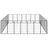 kojec-dla-psa-32-paneli-czarny-50x100-cm-stal-dlugosc-450-cm