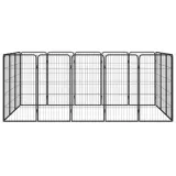 kojec-dla-psa-16-paneli-czarny-50x100-cm-stal-stan-nowy