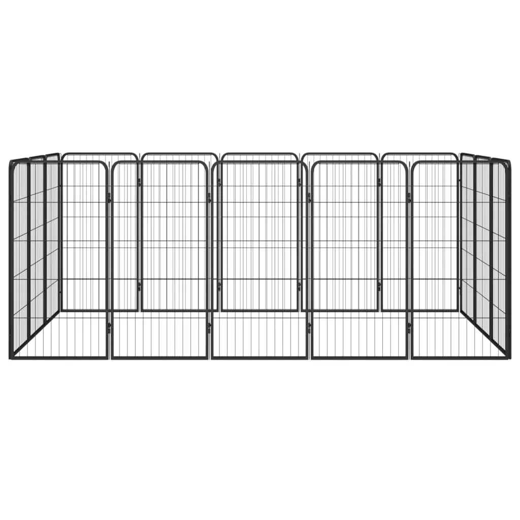 kojec-dla-psa-16-paneli-czarny-50x100-cm-stal