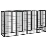 kojec-dla-psa-10-paneli-czarny-50x100-cm-stal