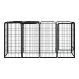 kojec-dla-psa-10-paneli-czarny-50x100-cm-stal-stan-nowy