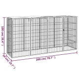 kojec-dla-psa-10-paneli-czarny-50x100-cm-stal-wysokosc-100-cm