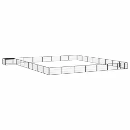 kojec-dla-psa-32-panele-czarny-100x50-cm-stal