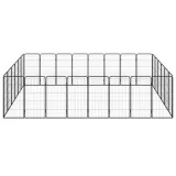 kojec-dla-psa-28-paneli-czarny-50x100-cm-stal-stan-nowy